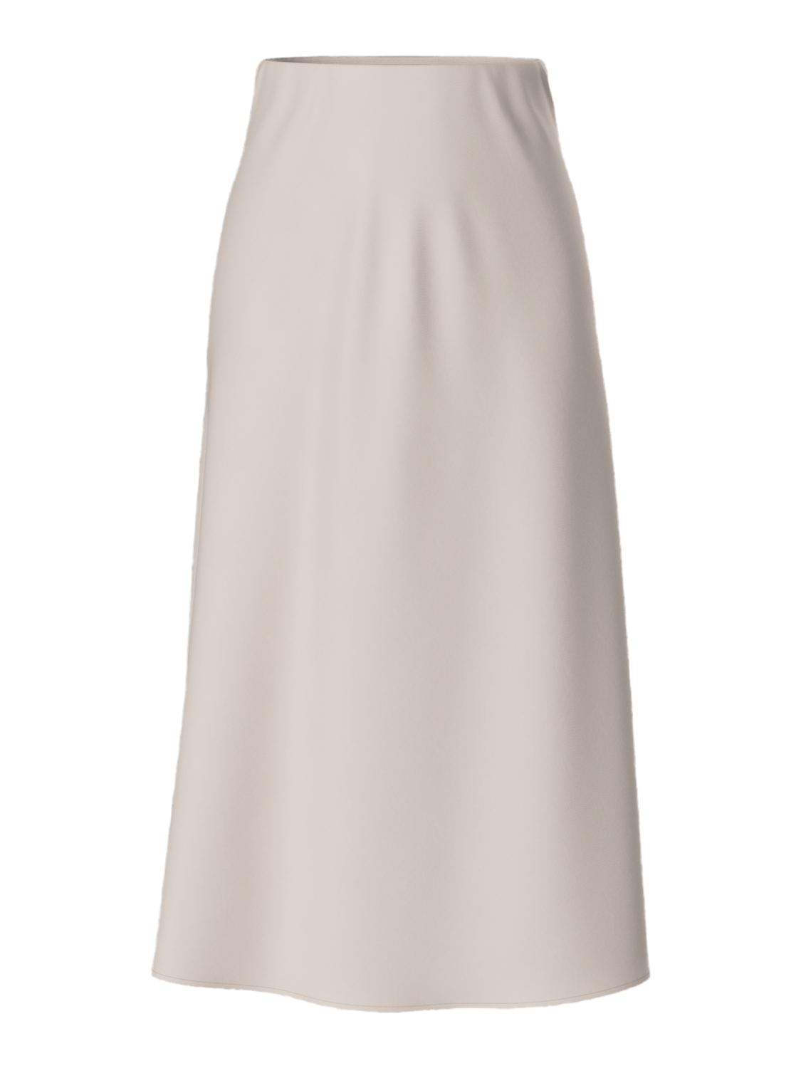 PCFRANAN Midi Skirt - Silver Gray